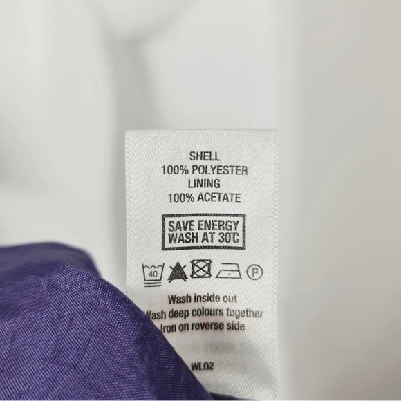 Wallis 
Purple Green Pattern Sleeveless Long Dress 
UK 10 
Zip 
Lined - Picture 6 of 6